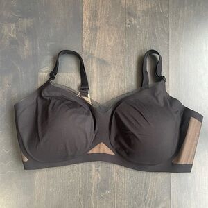 Honeylove Crossover Bra Black/Nude size 1X